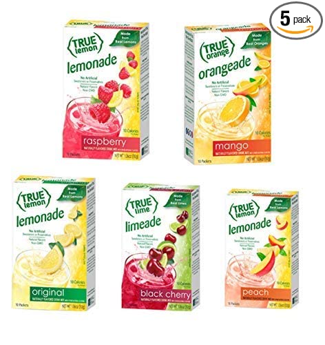 True Lemon Assorted Beverage & Lemonade Drink Mixes 10 Ct 1.06oz(Pack of 5) - 888002854643