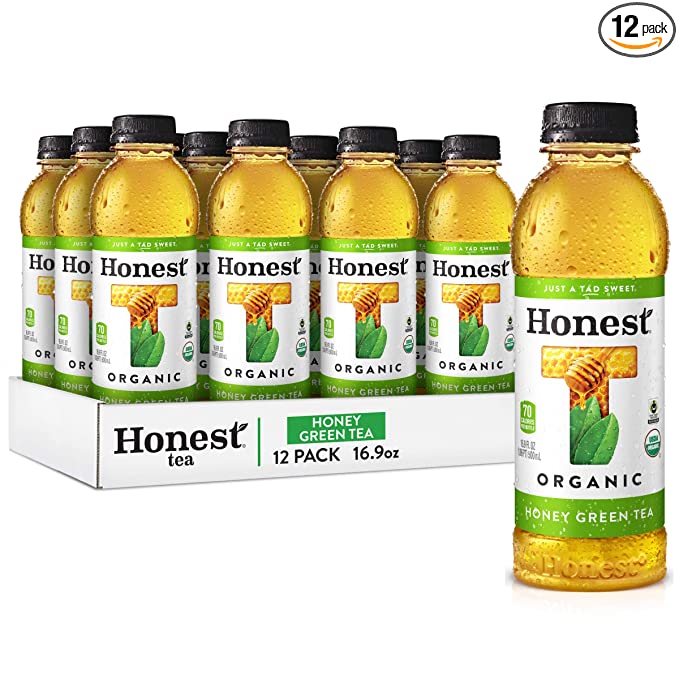  Honest Tea Organic Fair Trade Honey Green Gluten Free, 16.9 Fl. Oz, 12 Pack  - 657622222138