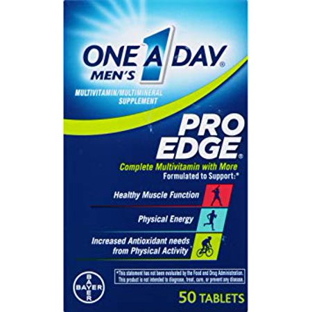 One A Day Men’s Pro Edge Multivitamin, Supplement with Vitamins A, C, E, and B-Vitamins for Energy Support and Vitamin D and Magnesium for Healthy Muscle Function, 50 count - 885781223714