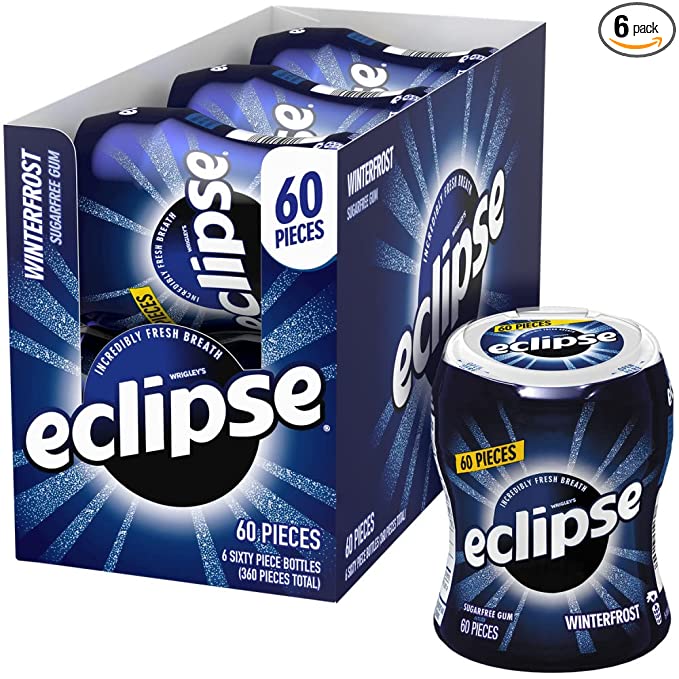  Eclipse Winterfrost Sugarfree Gum, 60 Count (Pack of 6)  - 022000117083