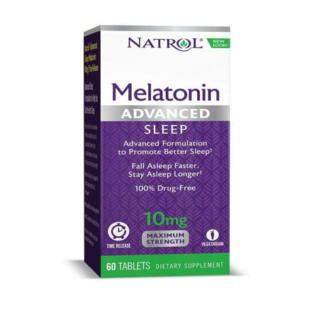 Natrol Advanced Sleep Melatonin Tablets 10mg 60 Count - 885810099648