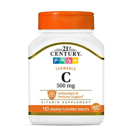 21st Century Vitamin C 500 mg Chewable Tablets Orange 110 Count - 885810212078