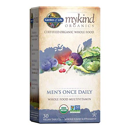 Garden of Life Multivitamin for Men - mykind Organic Men's Once Daily Whole Food Vitamin Supplement Tablets , Vegan, 30 Count - 885810222992