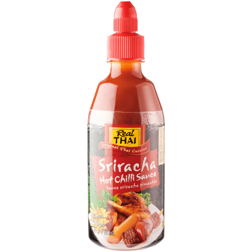 Real Thai Sriracha Hot Chili Sauce 430ml - 8858135000110