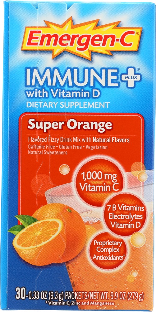 EMERGENC-C: Immune+ Super Orange 30 Count, 9.30 oz - 0885898000420