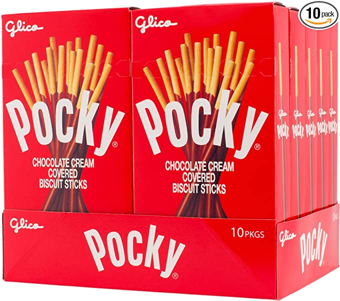 Pocky Biscuit Stick, Chocolate, 2.47 Ounce (Pack of 10) - 767563341062