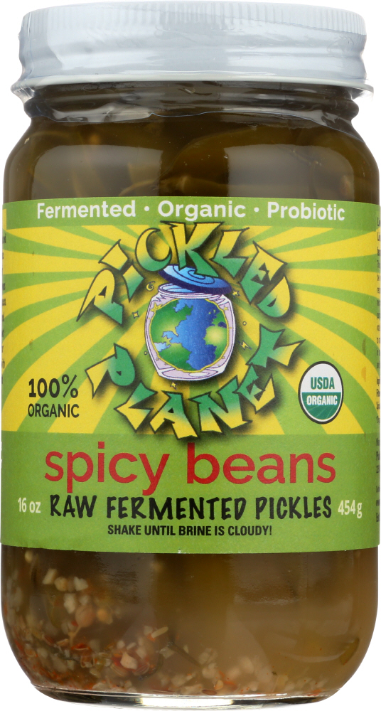 PICKLED PLANET: Spicy Beans Raw Fermented Pickles, 16 oz - 0886263000137