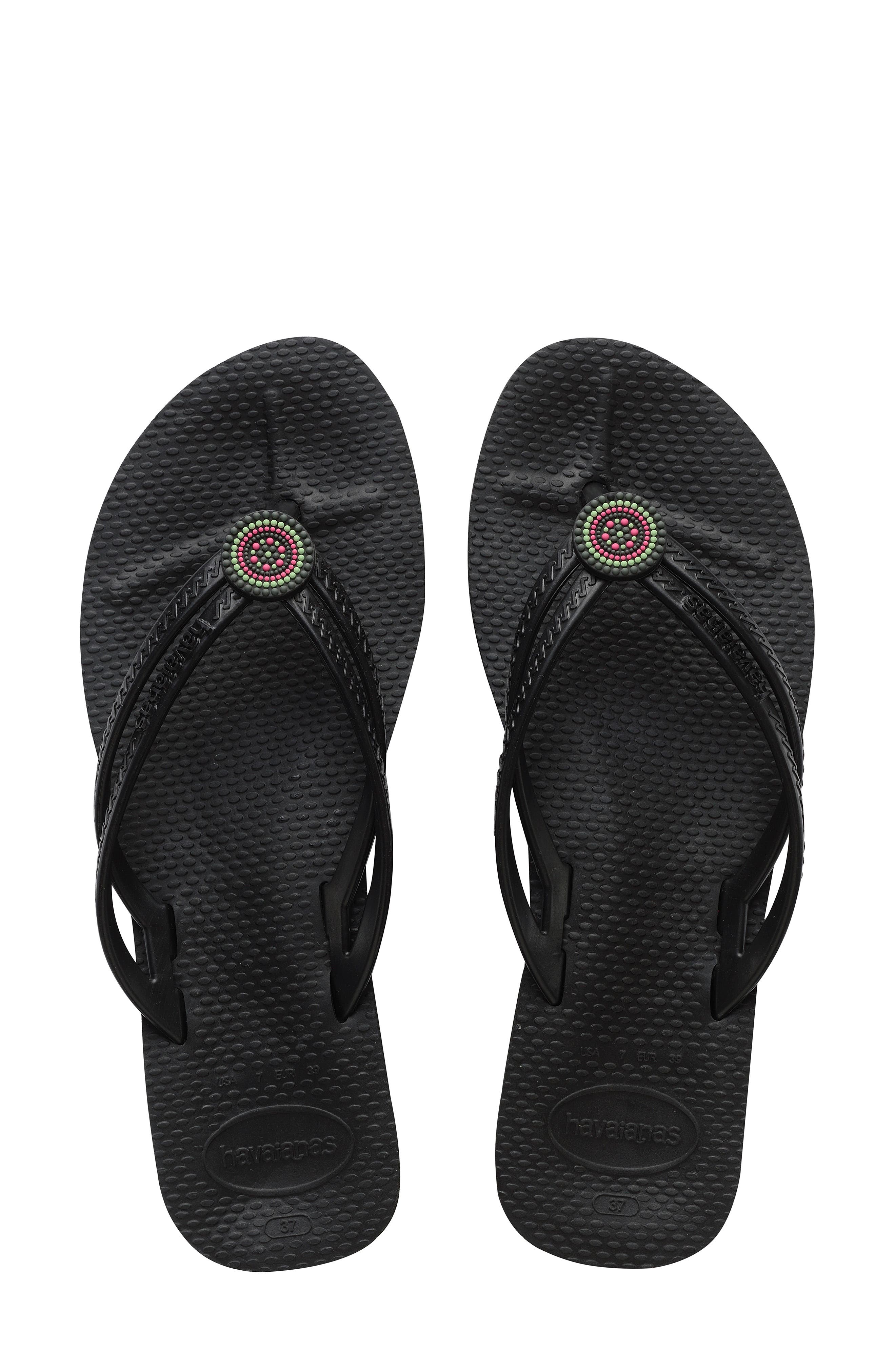 Havaianas Wedges Mandala Flip Flop in Black at Nordstrom, Size 9 - 887252911427