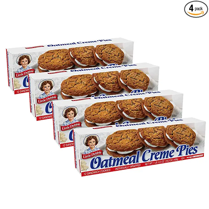  Little Debbie Oatmeal Crème Pies, 4 Boxes, 12 Pies Per Box  - 887446131549