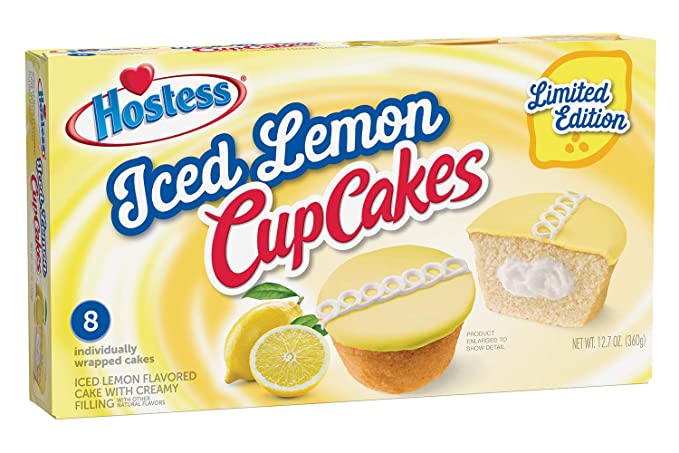 Iced Lemon Flavored Cake With Creamy Filling Cupcakes - iced