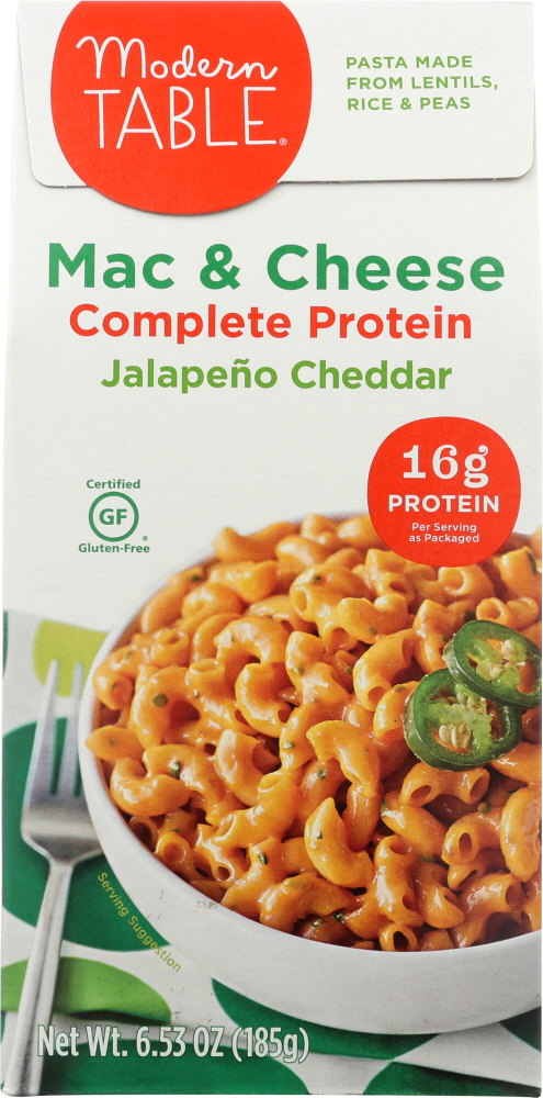 MODERN TABLE: Mac N Cheese Protein Jalapeno, 6.52 oz - 0888683108059
