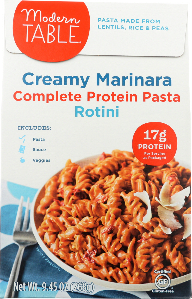 MODERN TABLE: Pasta Protein Creamy Marinara Meal Kit, 9.45 oz - 0888683108110