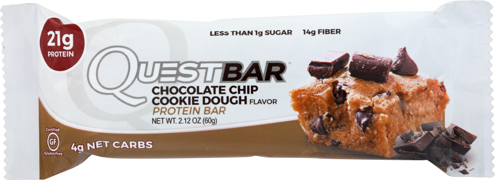 QUEST NUTRITION: Protein Bar Chocolate Chip Cookie Dough, 2.12 oz - 0888849000012