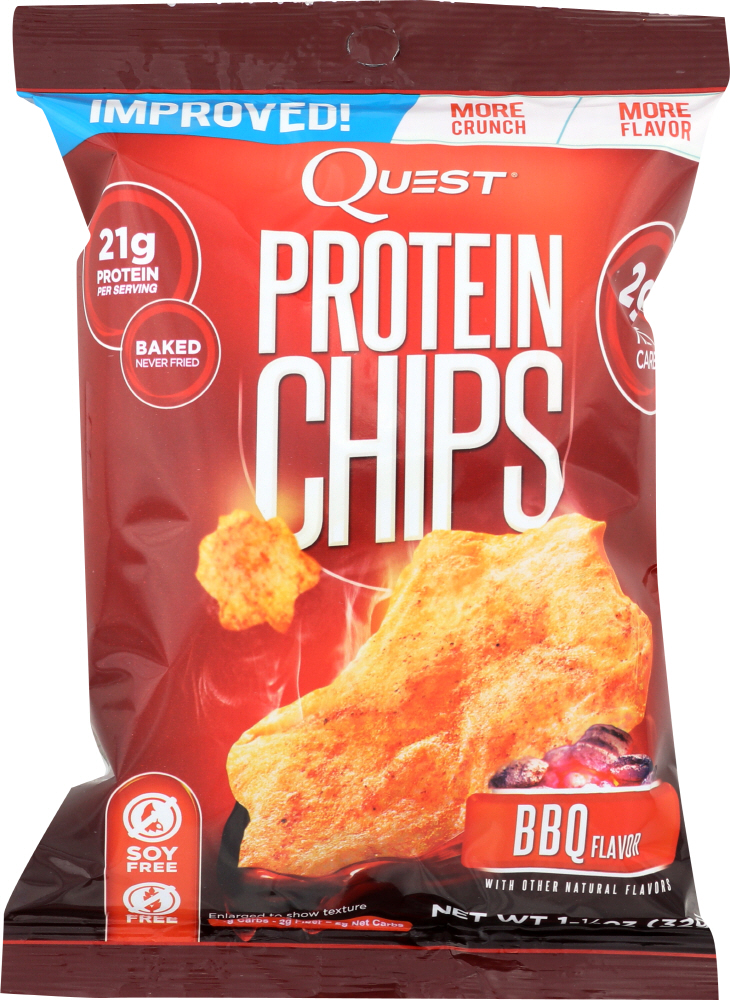 QUEST: Protein Chips Baked Never Fried BBQ Flavor Gluten-Free, 1.13 oz - 0888849000272