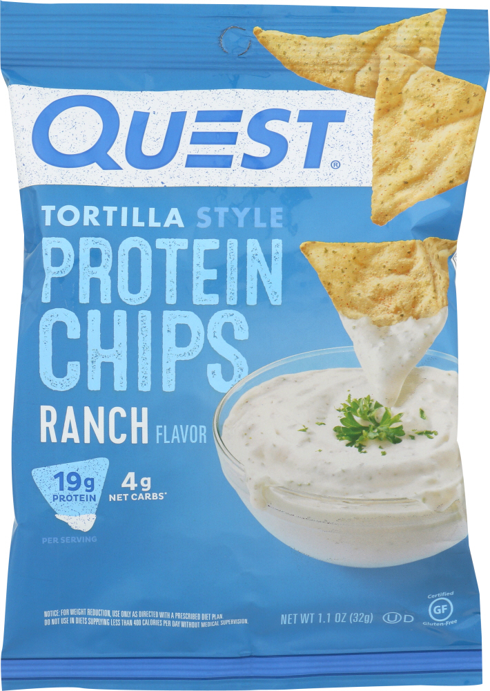 QUEST: Ranch Tortilla Style Protein Chips, 1.1 oz - 0888849006649
