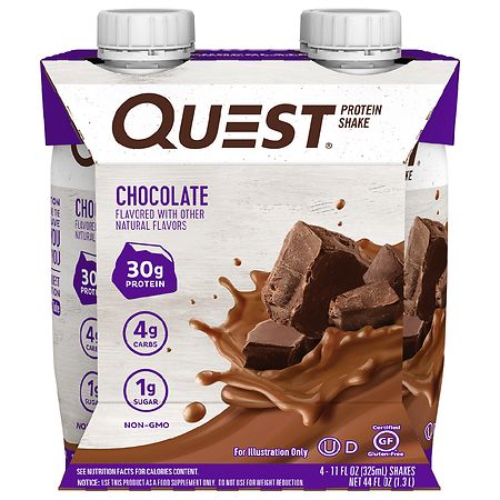 Quest Nutrition Ready To Drink Protein Shake - Chocolate - 44 fl oz/4ct - 888849008131