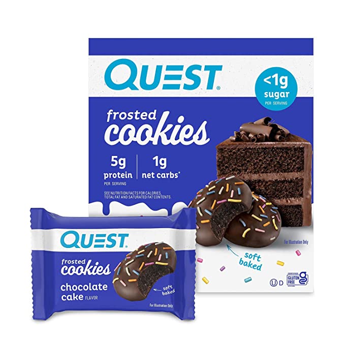 Quest Nutrition Quest Chocolate Cake Frosted Cookies, 8 Count, 8 Count - 888849012220