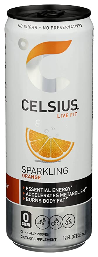  Celsius Live Fit, Sparkling Orange - 12 oz  - 889392000313