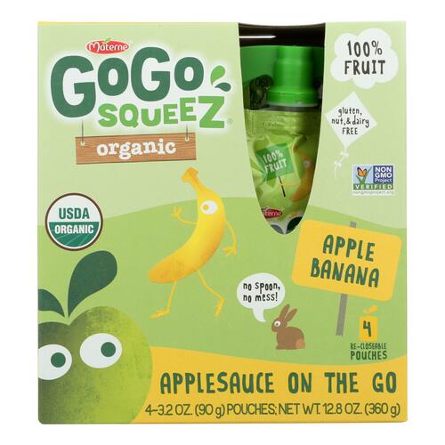 Gogo Squeeze Applesauce - Apple Banana - Case Of 12 - 3.2 Oz. - 0890000001615