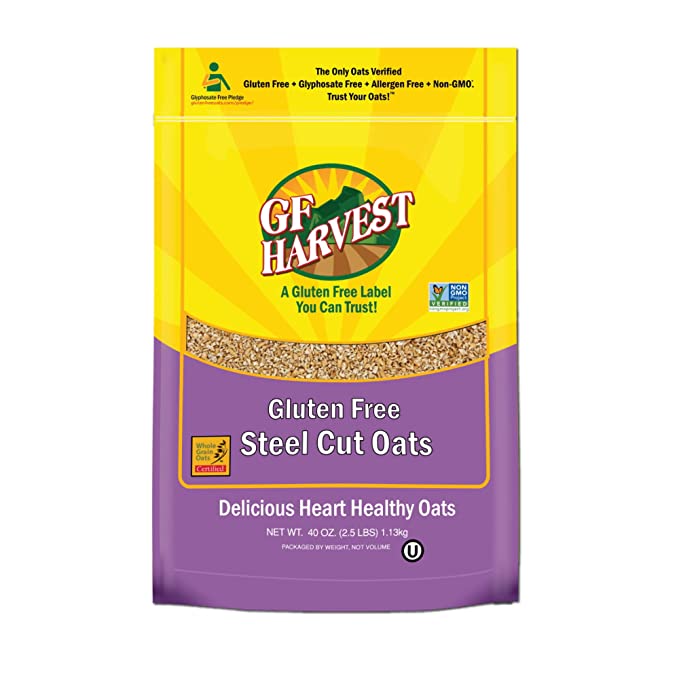  GF Harvest Gluten Free Steel Cut Oats, 40 Ounce Bag, Pack of 2 - 890060001563