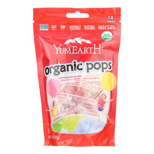 Yummy Earth Organic Fruit Lollipops - 15 Lollipops - 3 Oz - 0890146001012