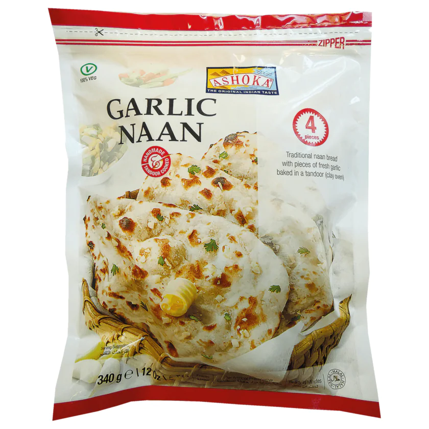 Ashoka Garlic Naan 340g - 8901552022262