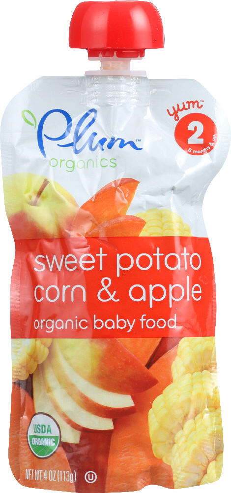 Plum Stage2 Blends Baby Food Sweet Potato Corn Apple - 00890180001245