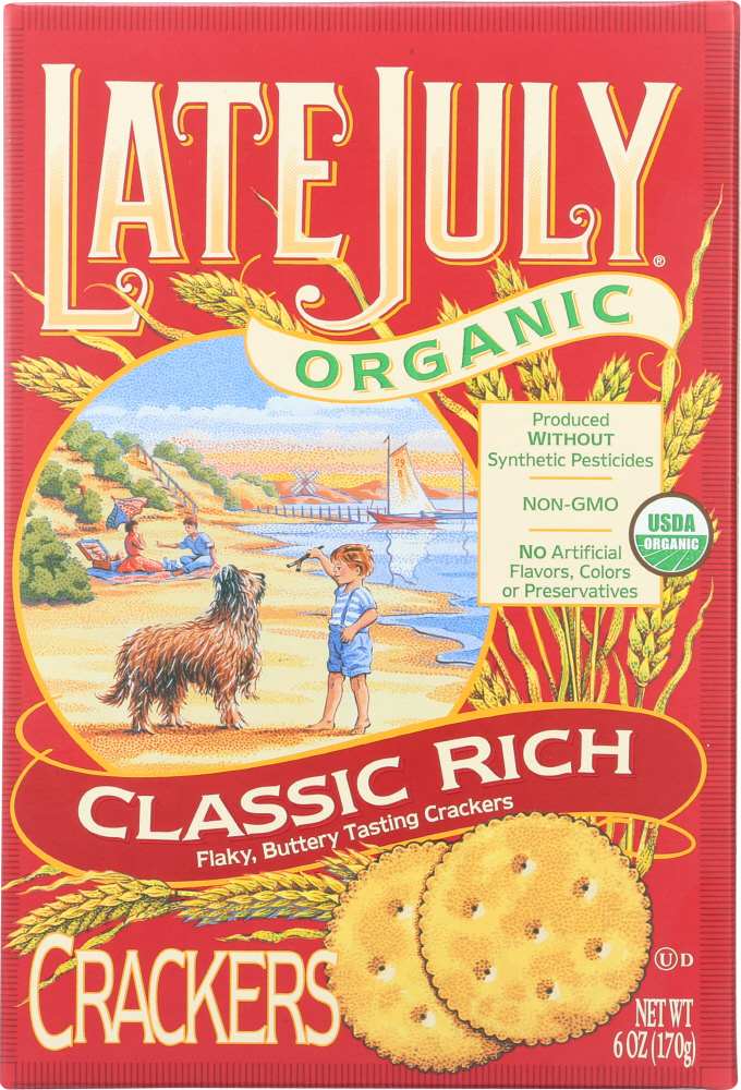 LATE JULY: Organic Crackers Classic Rich, 6 oz - 0890444000205