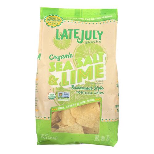 Late July Snacks Organic Tortilla Chips - Classic Rich - Case Of 9 - 11 Oz. - sea