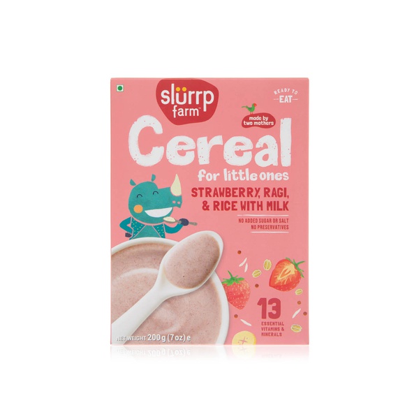 Slurrp Farm ragi rice strawberry cereal 200g - Waitrose UAE & Partners - 8908006217458