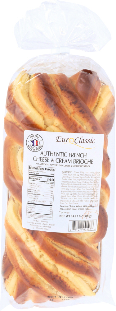 Euro Classic Imports, Authentic French Cheese & Cream Brioche - 891071001078