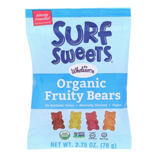 Surf Sweets Organic Fruity Bears - Case Of 12 - 2.75 Oz. - 891475001049
