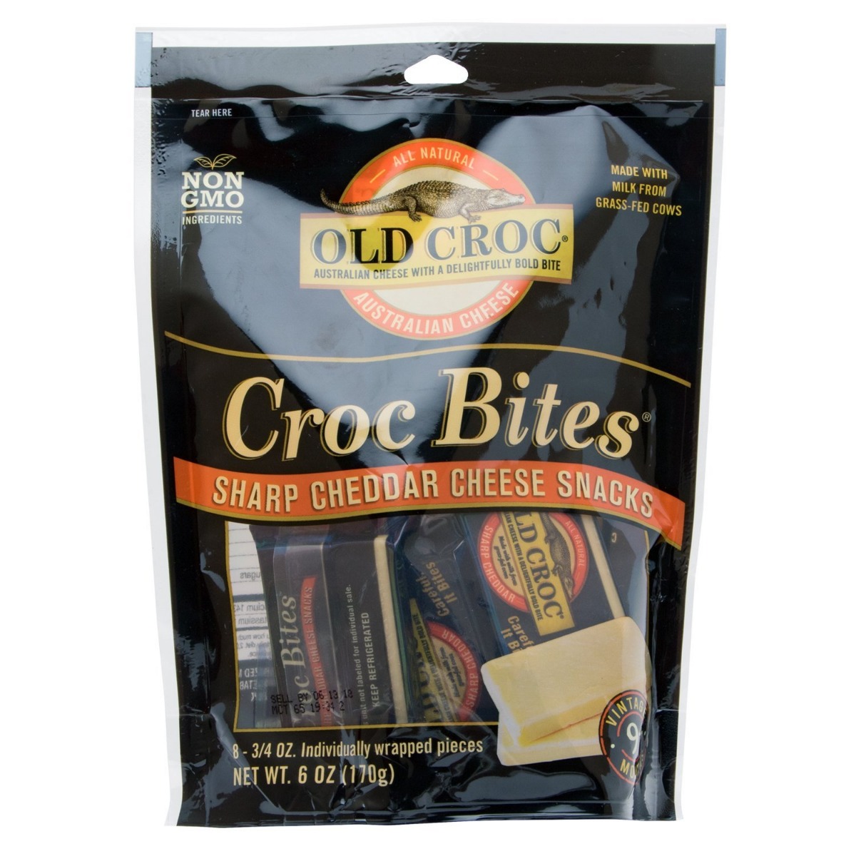 Croc Bites Sharp Cheddar Cheese Snacks - 891613000361
