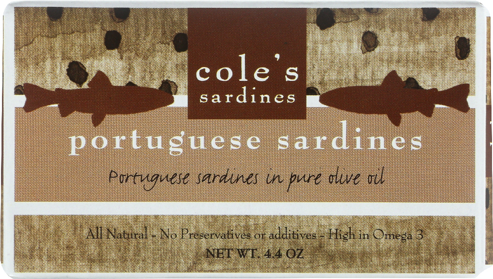 COLES: Sardines Olive Oil, 4.4 oz - 0891953001202