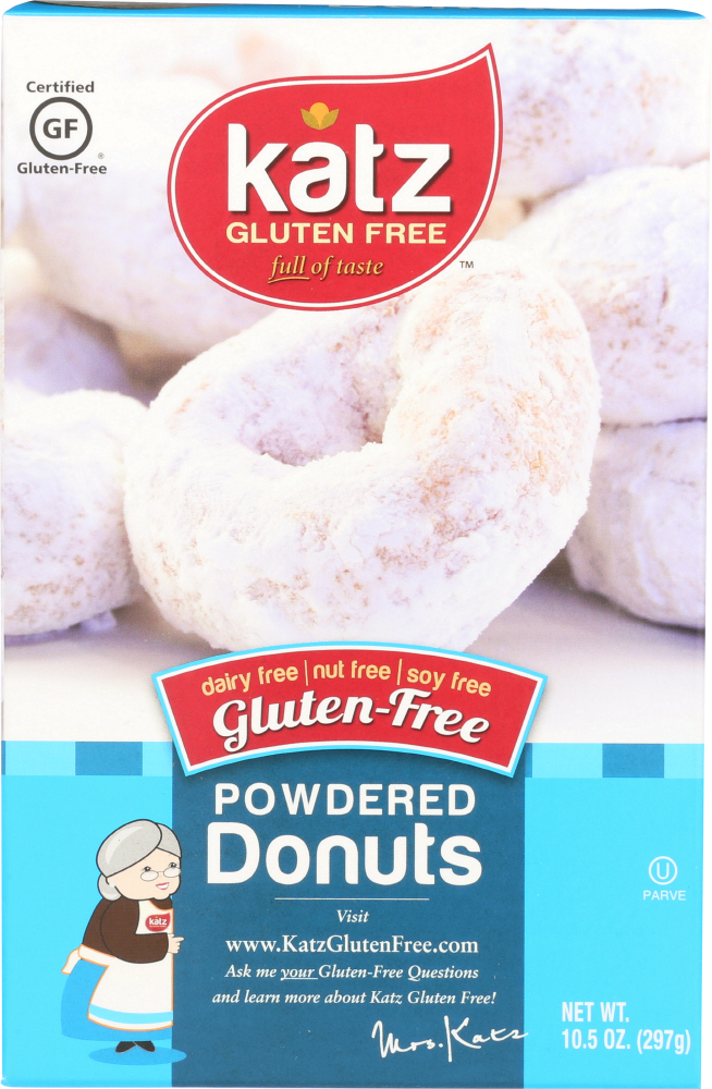 KATZ: Gluten Free Powdered Donuts, 10.5 oz - 0893536002620