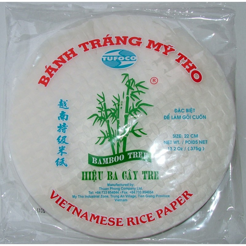 Bamboo Tree Vietnamese Rice Paper 22cm 340g Round Rice Papers - 8936007820049
