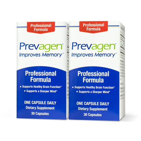 Prevagen Improves Memory - Professional Strength 40mg 30 Capsules |2 Pack| with Apoaequorin & Vitamin D | Brain Supplement for Better Brain Health Supports Healthy Brain Function and Clarity - 894047001478