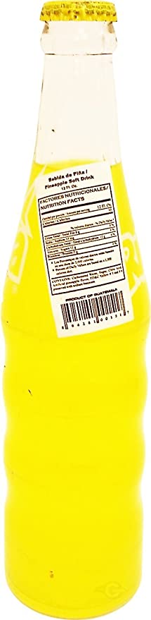 Rica Pineapple Flavor Drink 12 oz - Refresco de Pina (Pack of 1) - 894281001357