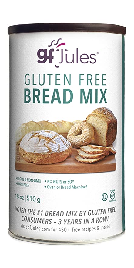  gfJules Certified Gluten Free Bread Baking Mix, Great Cup for Cup Baking Alternative to Regular bread Mixes, Top 8 Allergen Free, Voted #1 by Gluten Free and Celiac Consumers  - 894300002310