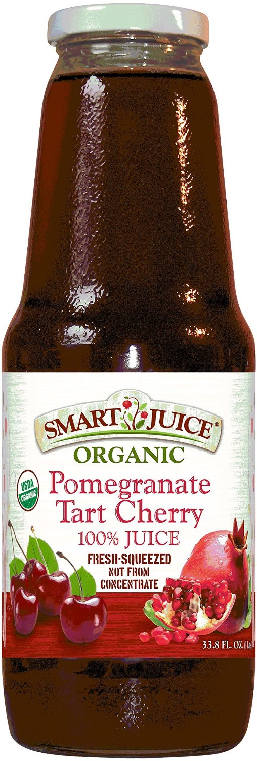 SMART JUICE: 100% Juice Organic Pomegranate Tart Cherry, 33.8 oz - 0894357002011