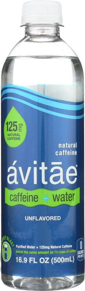 AVITAE: Water Caffeinated 125 mg, 16.9 fo - 0894379002037