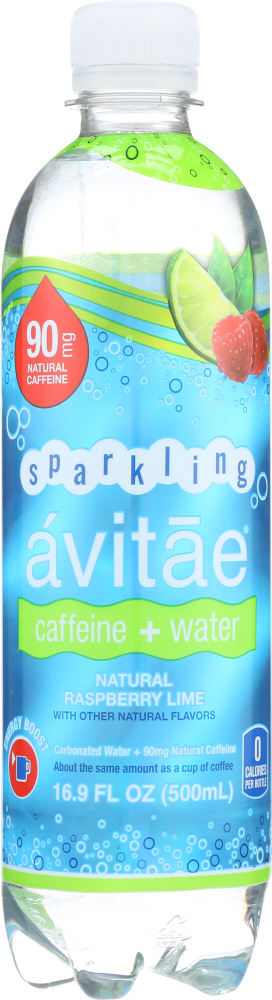 AVITAE: Water Sparkle Caffeinated Raspberry Lime, 16.9 fo - 0894379002310