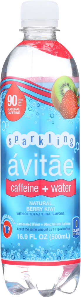 AVITAE: Water Sparkle Caffeinated Berry Kiwi, 16.9 fo - 0894379002372