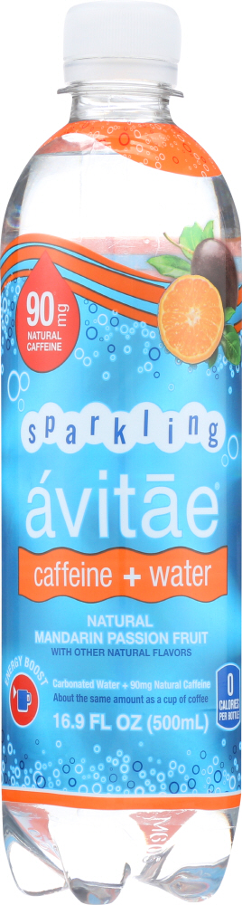 AVITAE: Water Sparkling Caffeinated Mandarin, 16.9 fo - 0894379002396