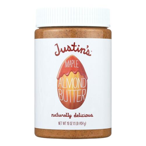 Justin's Nut Butter Almond Butter - Maple - Case Of 6 - 16 Oz. - 894455000322