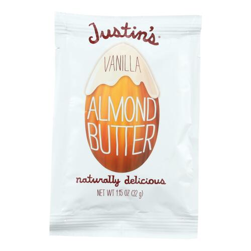 Justin's Nut Butter Squeeze Pack - Almond Butter - Vanilla - Case Of 10 - 1.15 Oz. - 894455000711