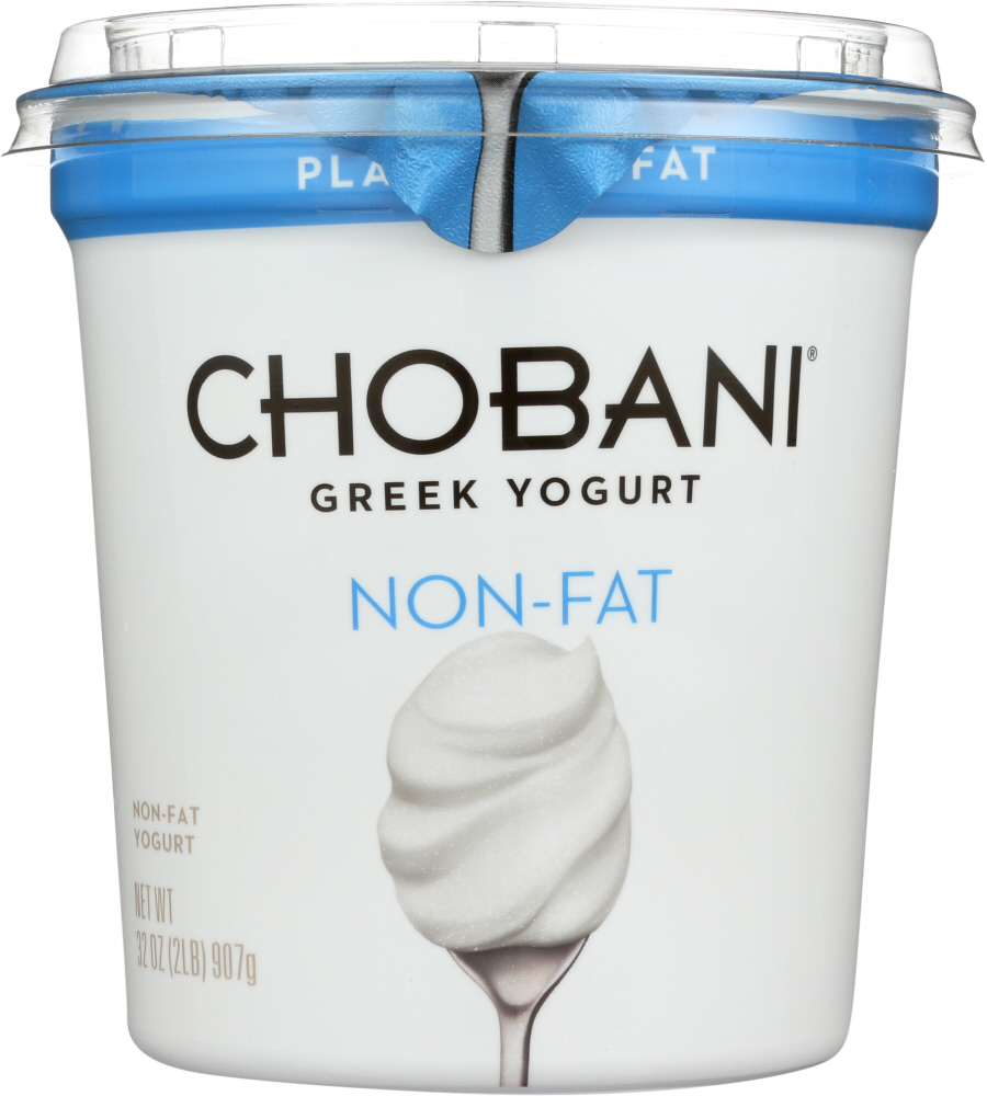 CHOBANI: Non-Fat Greek Yogurt Original Plain, 32 oz - 0894700010137