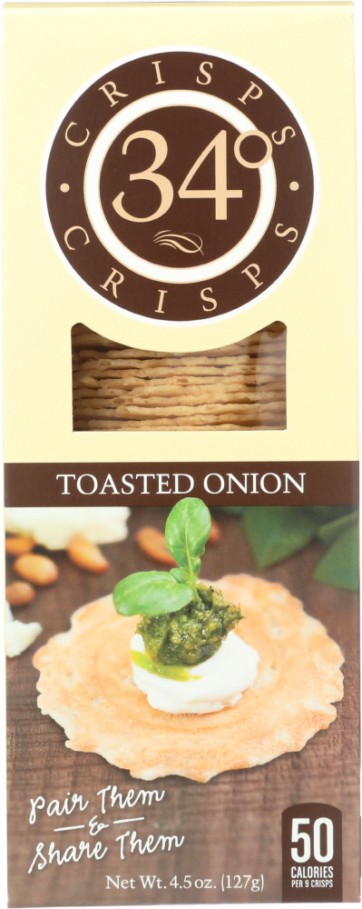 34 DEGREES: Toasted Onions Crisps, 4.5 oz - 0894771000884