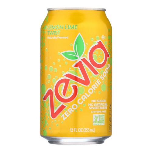 Zevia Soda - Zero Calorie - Lemon Lime Twist - Can - 6-12 Oz - Case Of 4 - 894773001025