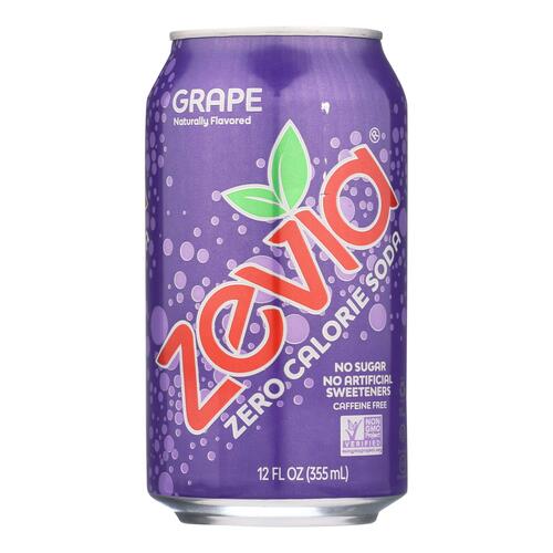 Zevia Soda - Zero Calorie - Grape - Can - 6/12 Oz - Case Of 4 - 0894773001193